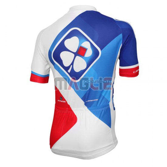 Maglia FDJ manica corta 2016 bianco e rosso